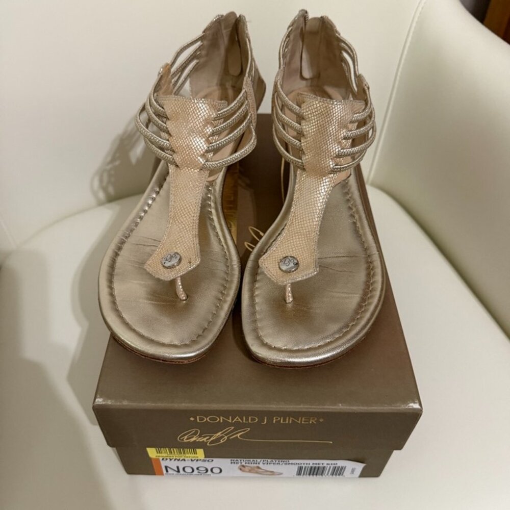 Donald Pliner Met Mini Viper/Smooth Met Kid Sandal 9 Narrow